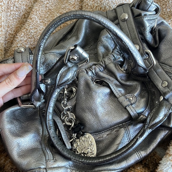 ꧁ B Makowsky Silver ‘Lisbon’ Leather Shopper ꧂ - Picture 5 of 5